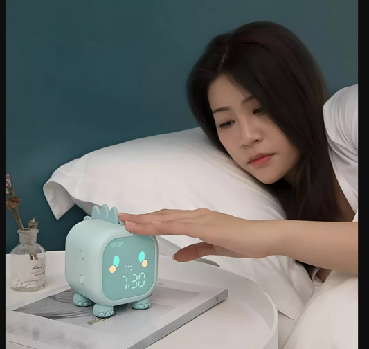 Dinosaur Alarm Clock with Voice Control and Night Light