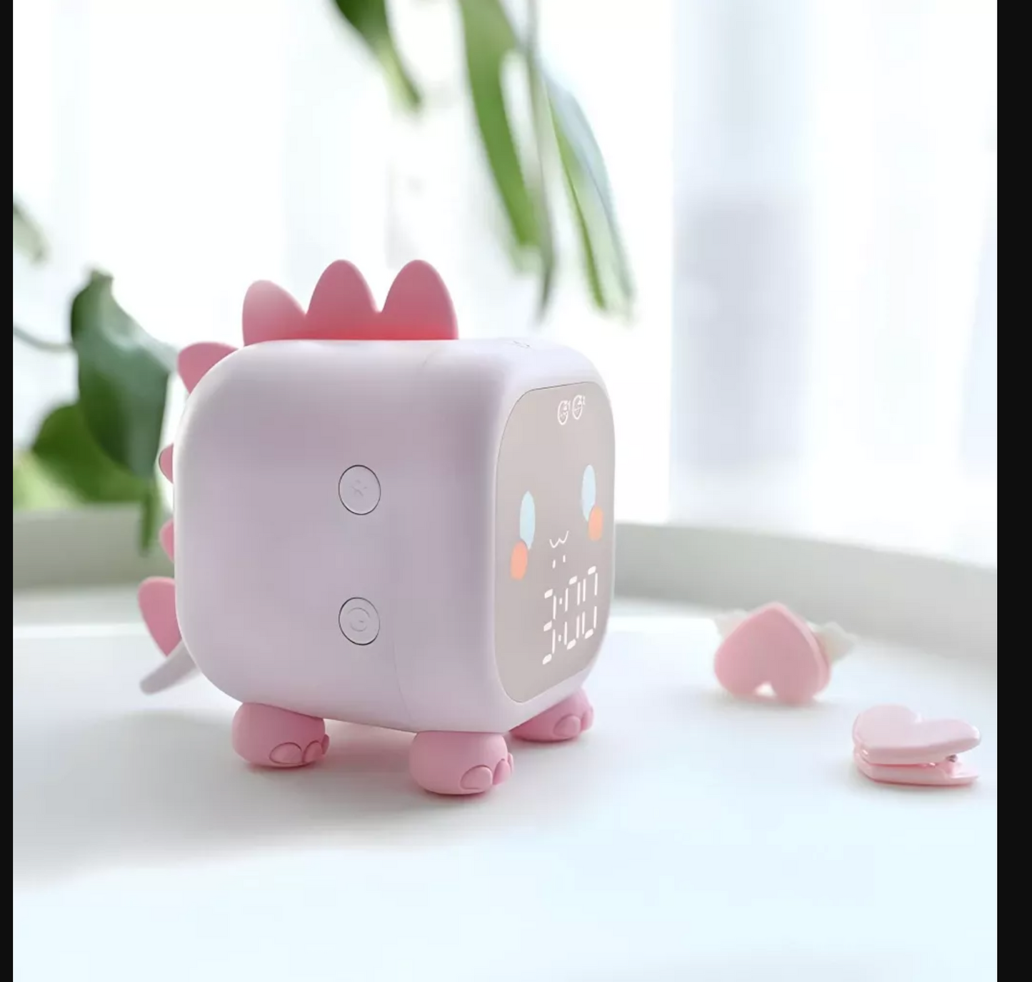 Dinosaur Alarm Clock with Voice Control and Night Light